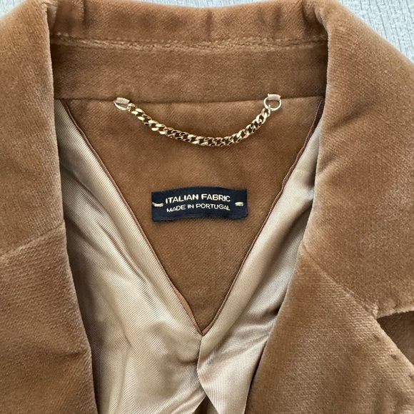 Mossimo Dutti Velvet Blazer Camel Tan Size 8 - Picture 5 of 11